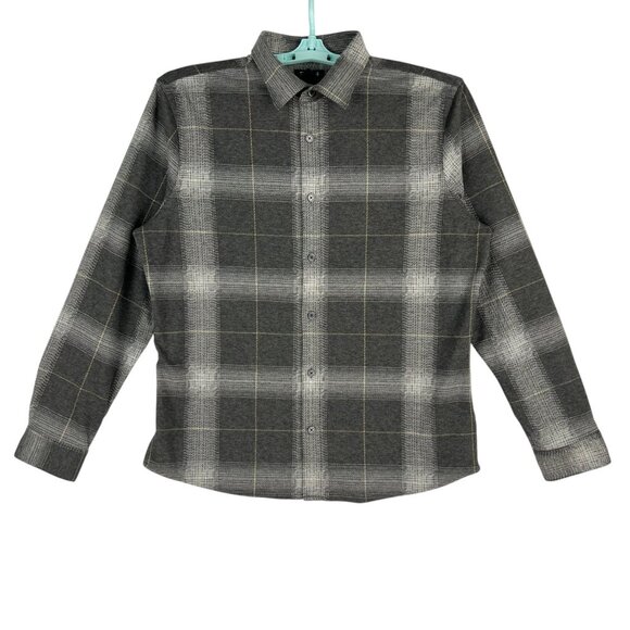 Express Men's Long Sleeve Plaid Button-Down Gray Shirt Size Large NWOT - Picture 1 of 10